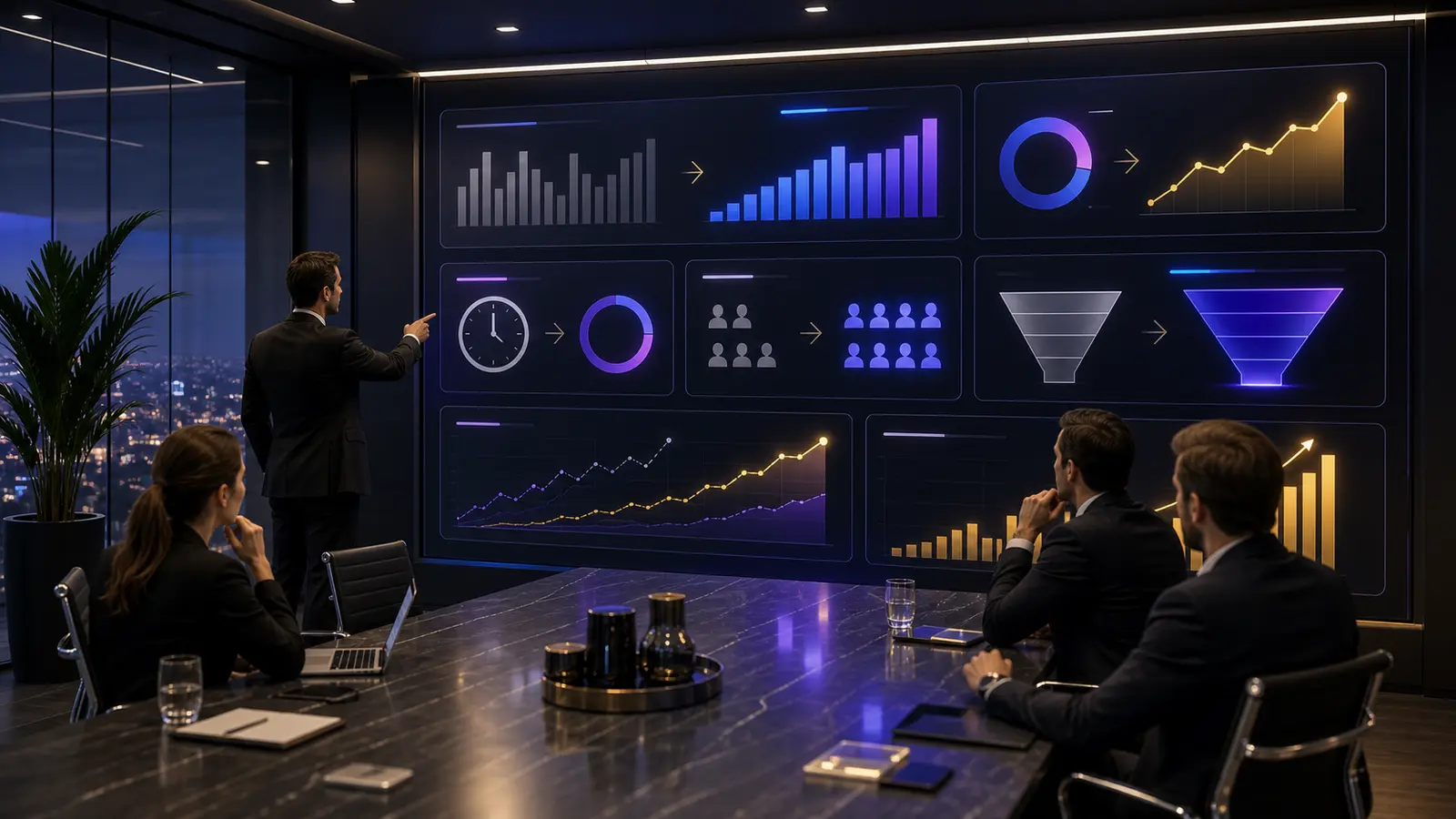 Tableau de bord pour mesurer le ROI des automatisations métier