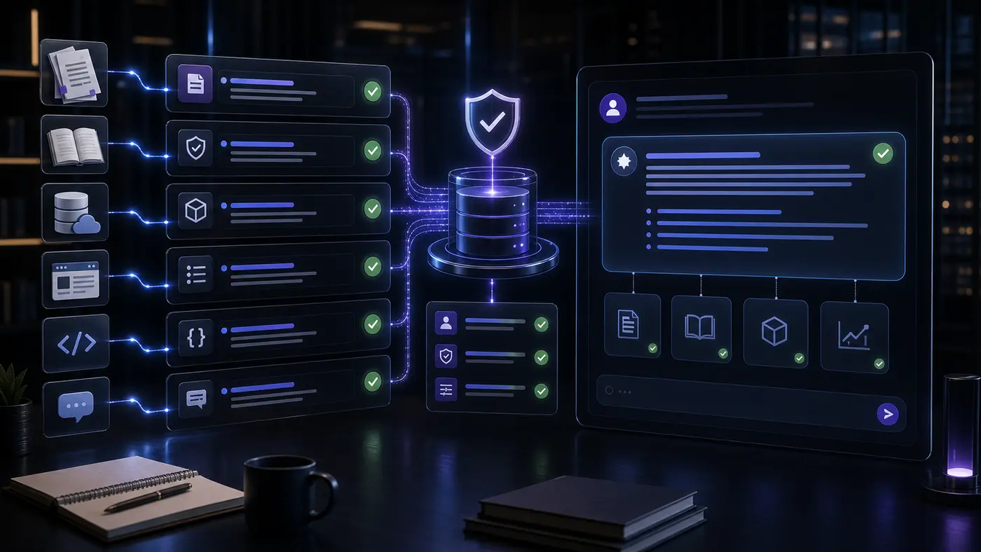 Base de réponses fiable pour chatbot IA et support client
