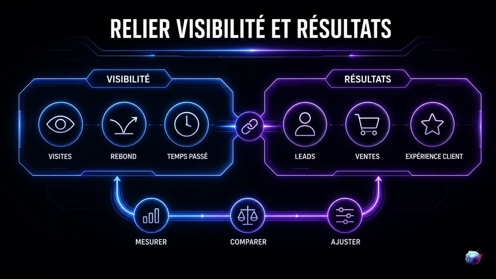 Infographie Digital Empire — Mesurer ce qui change réellement la décision
