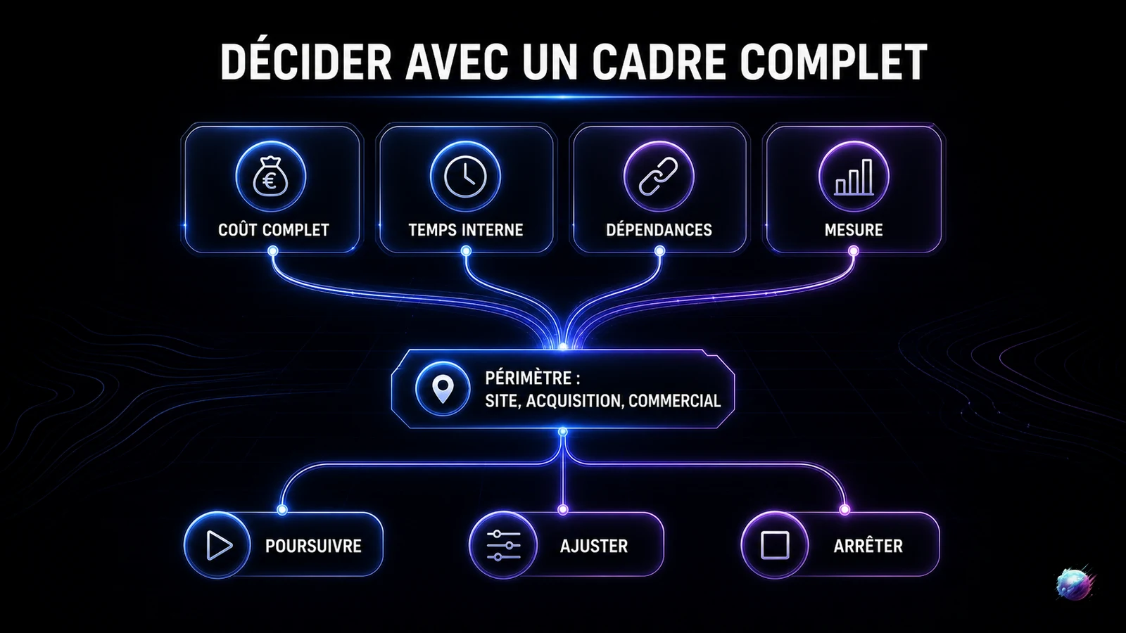 Infographie Digital Empire — Arbitrage spécifique : garage automobile, Toulouse