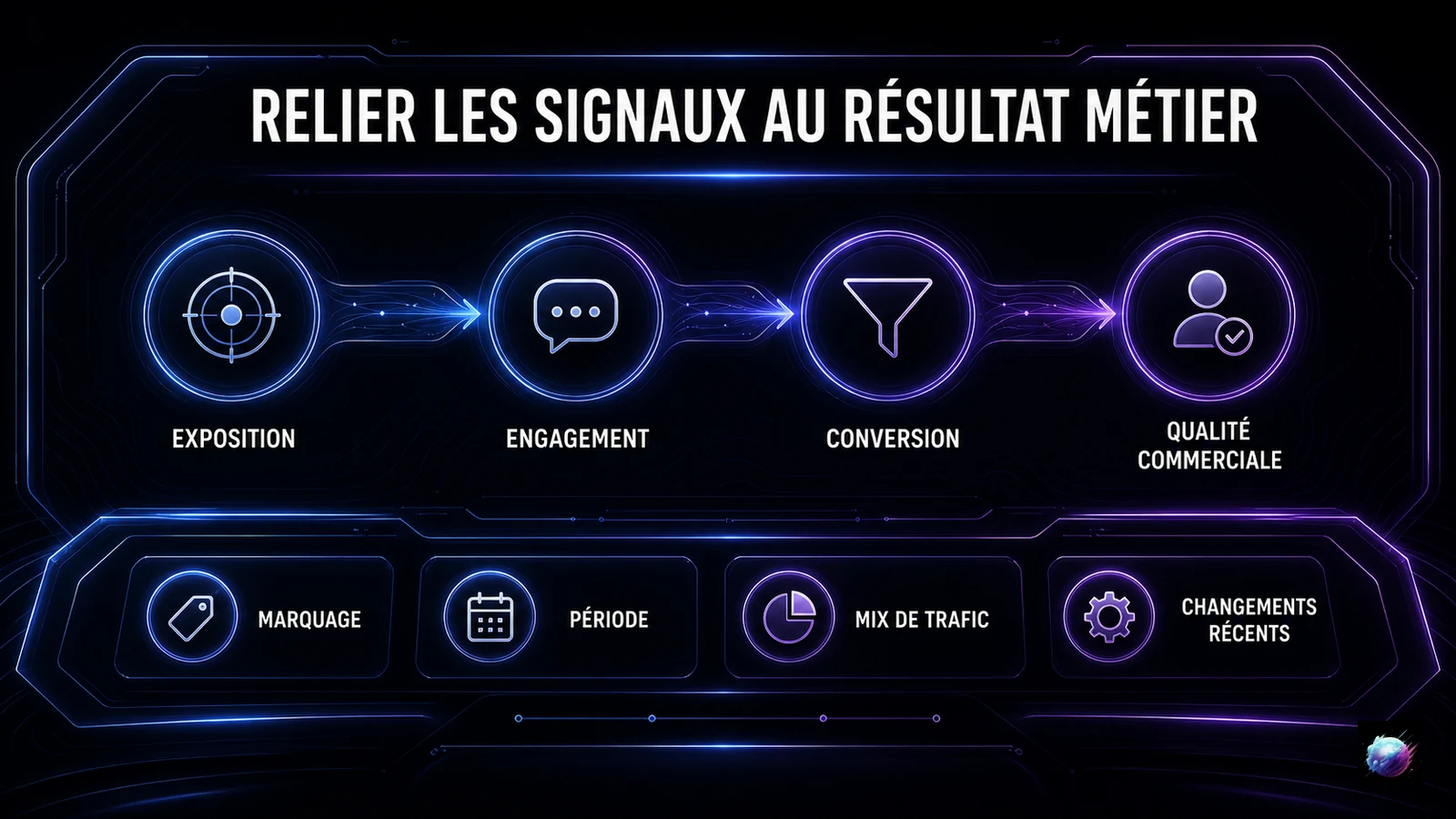 Infographie Digital Empire — Mesurer ce qui change réellement la décision