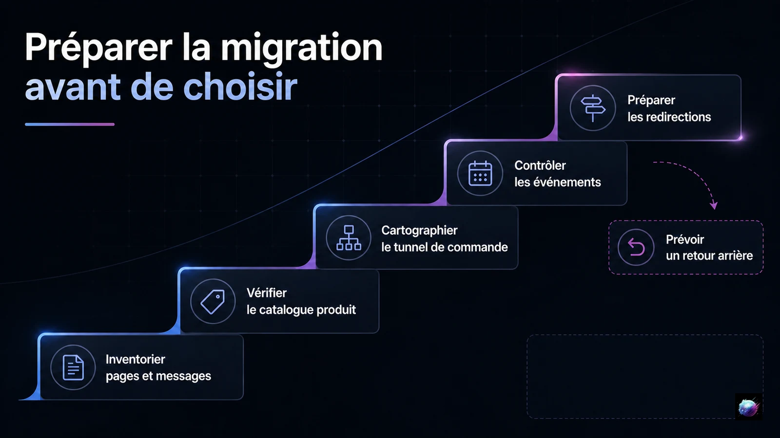 Étapes de préparation d'une migration de site e-commerce