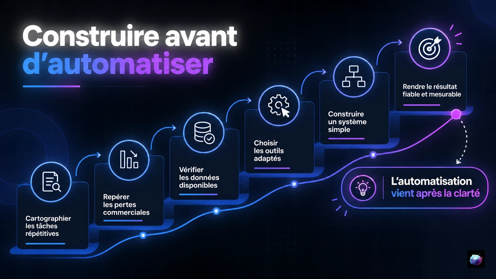 Étapes pour cartographier, choisir puis construire une automatisation fiable