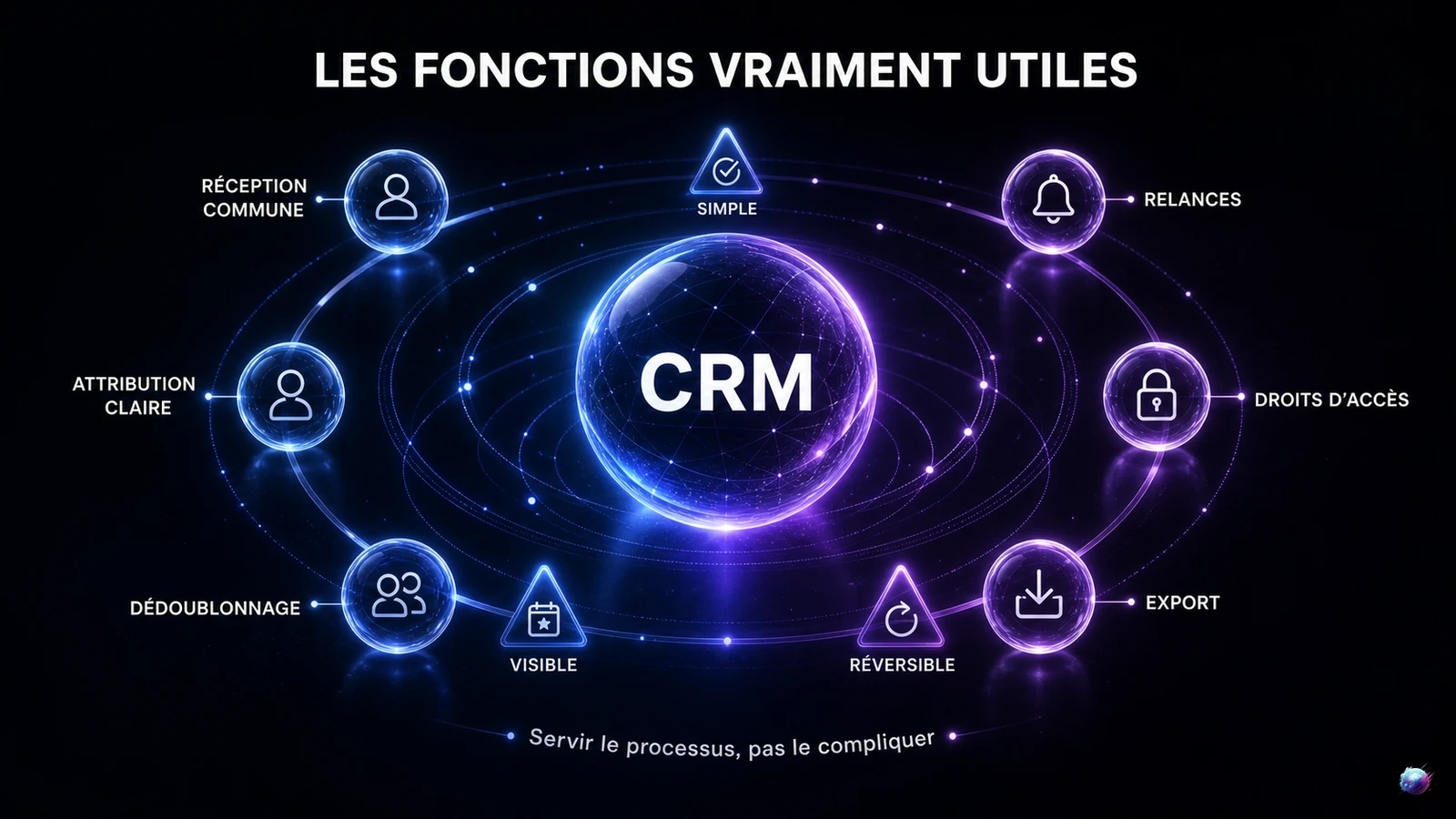 Six capacités CRM utiles à un cabinet médical et leur séquence de fonctionnement